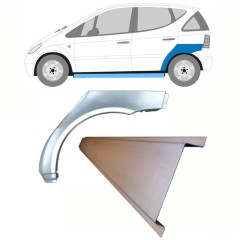 Pannello di riparazione sottoporta e parafango posteriore per Mercedes A-Class W168 1997-2004 / Sinistra / Set 8722