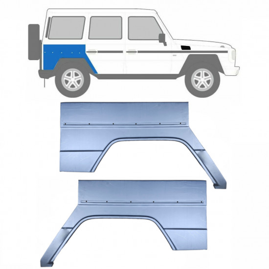 Pannello di riparazione parafango posteriore per Mercedes G-Class 1979- / Sinistra+Destra / Set 9535