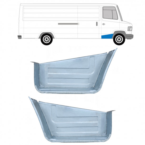 Pannello di riparazione gradino anteriore per Mercedes T2 1986-1996 / Sinistra+Destra / Set 10687