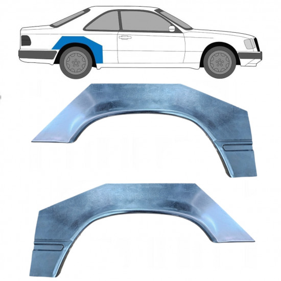 Pannello di riparazione parafango posteriore per Mercedes W124 1984-1997 / Sinistra+Destra / COUPE / Set 9233