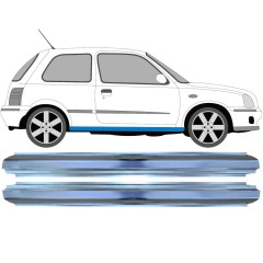 Pannello di riparazione sottoporta lamiera per Nissan Micra K11 1992-2003 / Sinistra+Destra / Set 16148