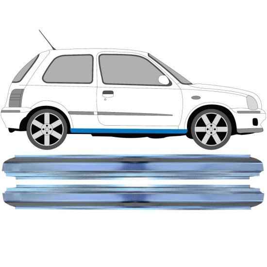 Pannello di riparazione sottoporta lamiera per Nissan Micra K11 1992-2003 / Sinistra+Destra / Set 16148