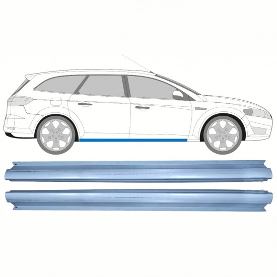 Pannello di riparazione sottoporta lamiera per Ford Mondeo 2007-2015 / Sinistra = Destra (simmetrico) / Set 10236