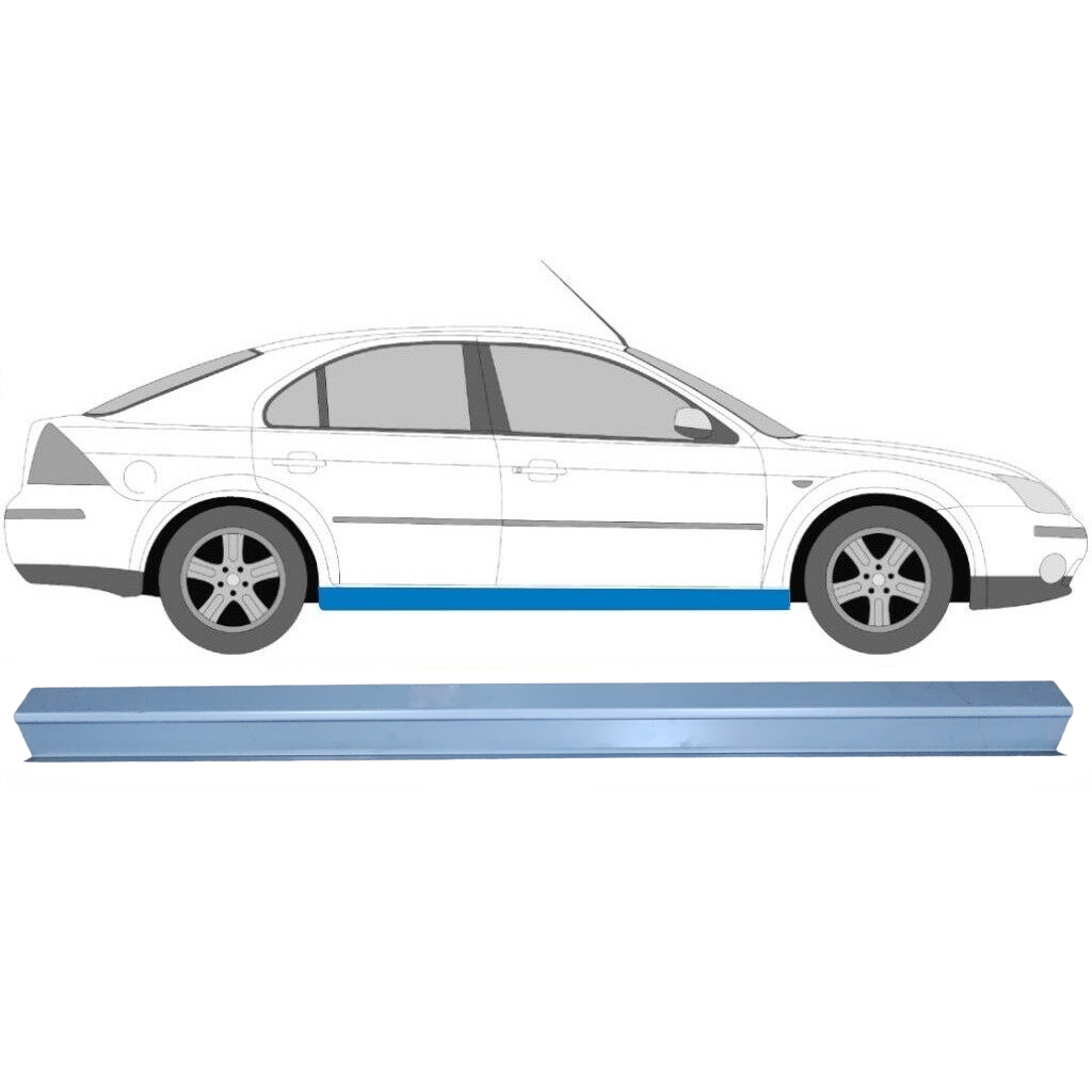 Pannello Di Riparazione Sottoporta Lamiera Per Ford Mondeo 2000-2007 / Sinistra = Destra (Simmetrico) 6611