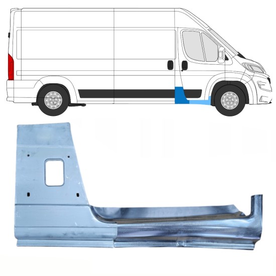 Pannello di riparazione del montante + Pannello Di Riparazione Sottoporta Lamiera per Opel Movano 2021-2026 / Destra 16471