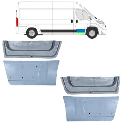 Lamiera di riparazione interno ed esterno porta anteriore per Opel Movano 2021-2026 16480