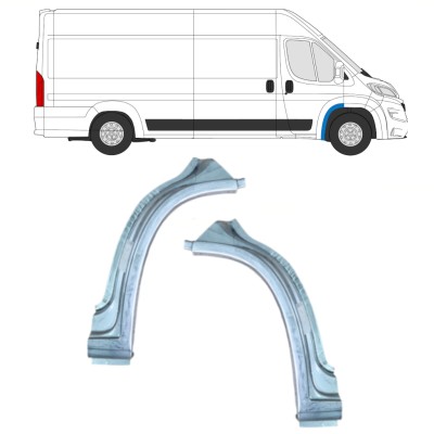 Pannello di riparazione parafango anteriore per Opel Movano 2021-2026 / Sinistra+Destra 16400