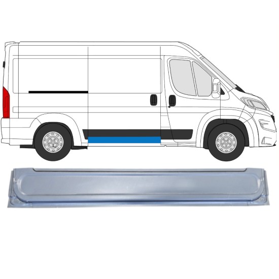 Pannello di riparazione porta scorrevole interno per Opel Movano 2021-2026 / Destra 16404