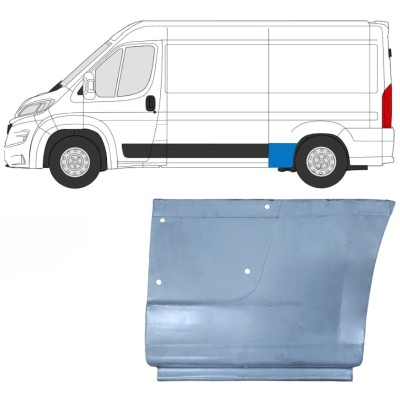 Pannello di riparazione parafango posteriore per Opel Movano 2021-2026 / Sinistra 16510