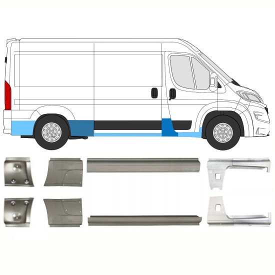 Set di pannelli di riparazione per Opel Movano 2021-2026 / Sinistra+Destra 16445