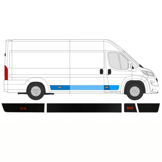 Set di modanature laterali per Opel Movano 2021-2026 / Destra / 14422