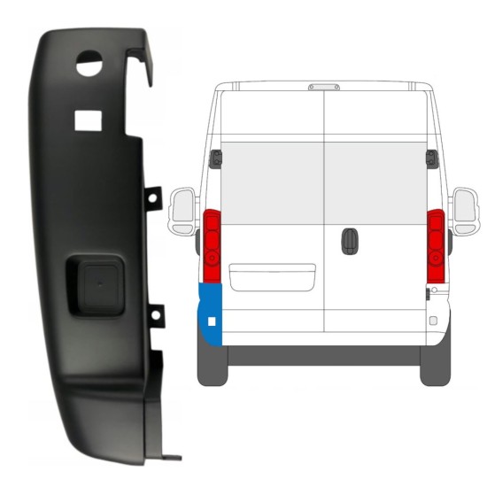 Angolo paraurti posteriore 180 gradi per Opel Movano 2021-2026 / Sinistra 15801