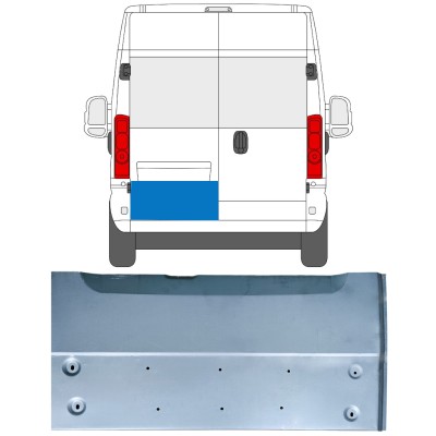 Pannello di riparazione porta posteriore per Opel Movano 2021-2026 / Sinistra 16515