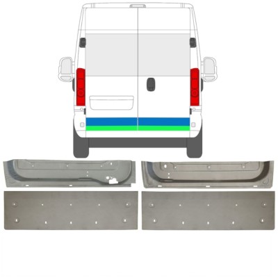 Pannello di riparazione porta posteriore per Opel Movano 2021-2026 16519
