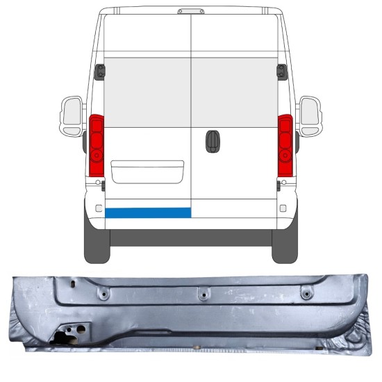 Pannello di riparazione porta posteriore per Opel Movano 2021-2026 / Sinistra 16505