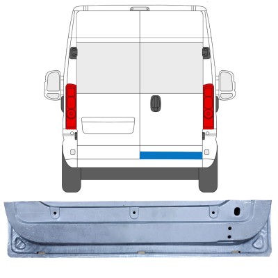 Pannello di riparazione porta posteriore per Opel Movano 2021-2026 / Destra 16504