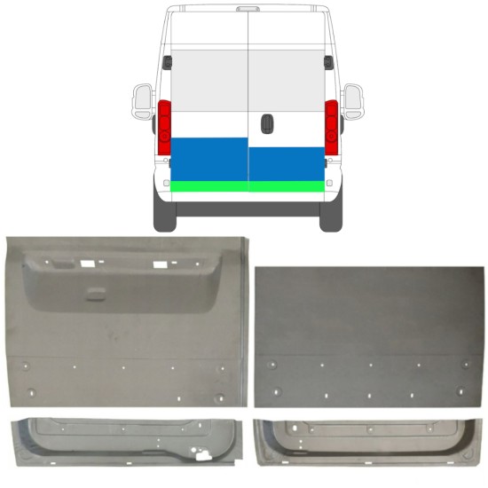 Pannello di riparazione porta posteriore per Opel Movano 2021-2026 16509