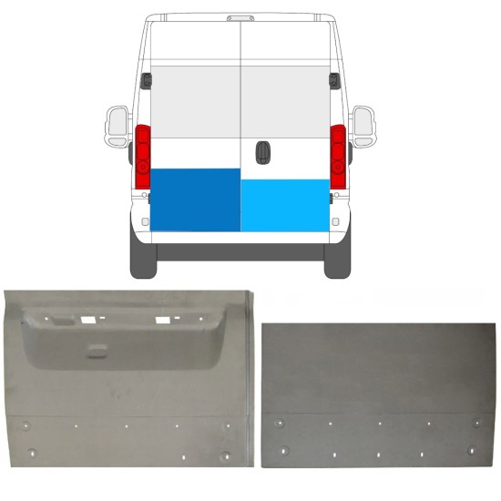 Pannello di riparazione porta posteriore per Opel Movano 2021-2023 / Sinistra+Destra / Set 16727