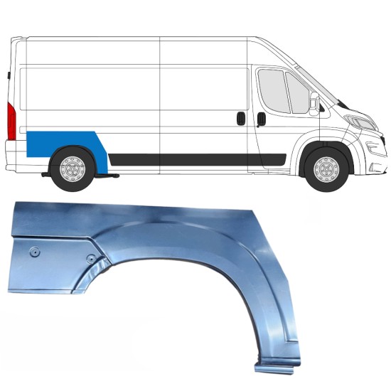 Pannello di riparazione parafango posteriore per Opel Movano 2021-2026 / Destra 16438
