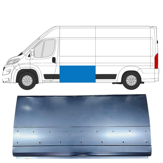 Lamiera di riparazione del fianco alto per Opel Movano 2021-2026 / Sinistra = Destra (simmetrico) 16481