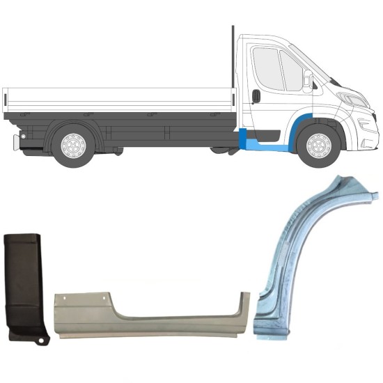 Set di pannelli di riparazione per Opel Movano 2021-2026 / Destra 17006