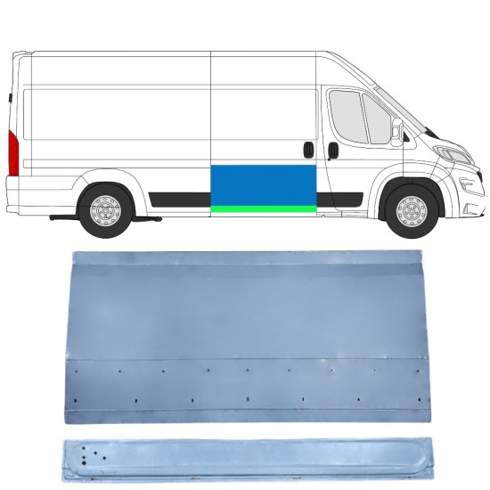 Pannello di riparazione esterno inferiore porta scorrevole per Opel Movano 2021-2026 / Destra 16402