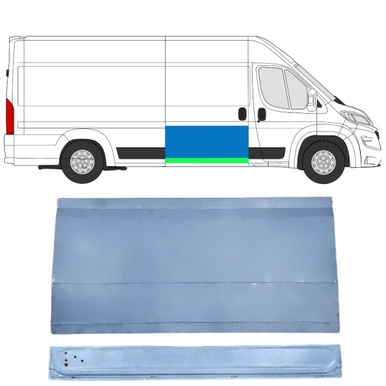 Pannello di riparazione esterno inferiore porta scorrevole per Opel Movano 2021-2026 / Destra 16403