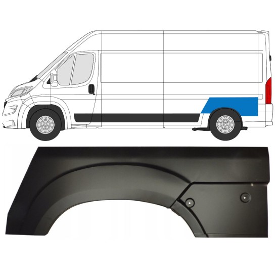Pannello di riparazione parafango posteriore per Opel Movano 2021-2026 / Sinistra 16442