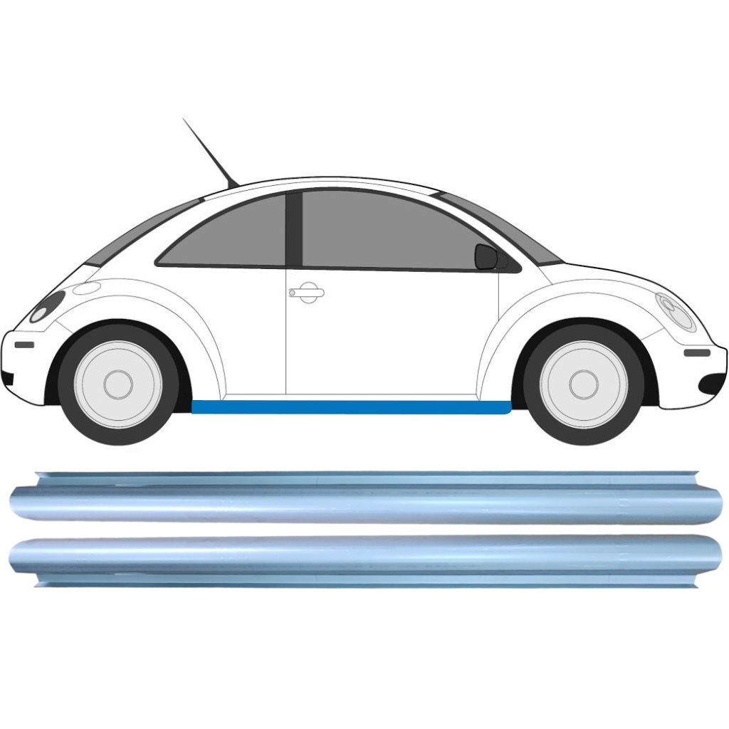 Pannello Di Riparazione Sottoporta Lamiera Per Volkswagen New Beetle 1998-2005 / Sinistra+Destra / Set 9181