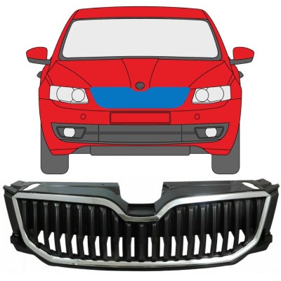 Griglia cromata per Skoda Octavia III 2013-2017 9354