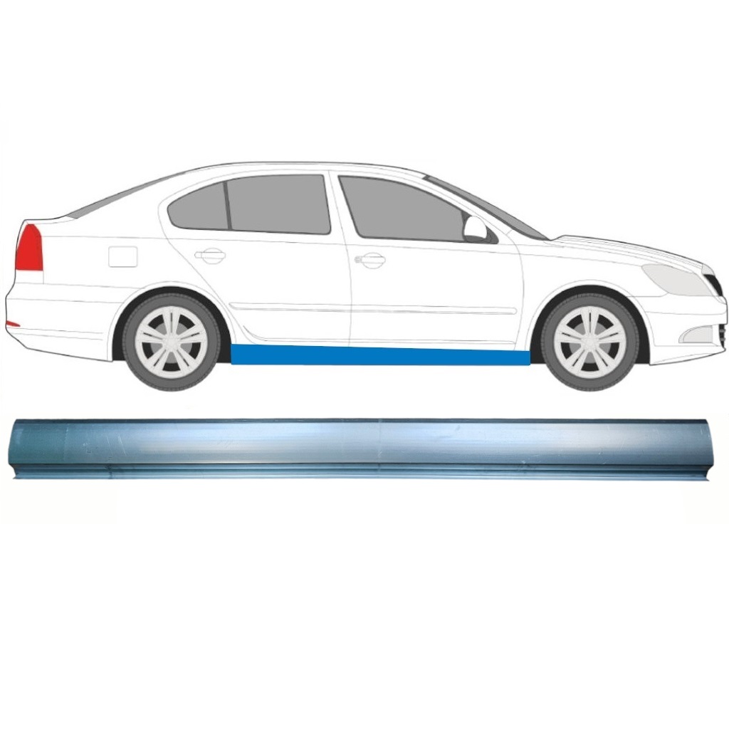 Pannello Di Riparazione Sottoporta Lamiera Per Skoda Octavia 2004-2013 / Sinistra = Destra (Simmetrico) 8591