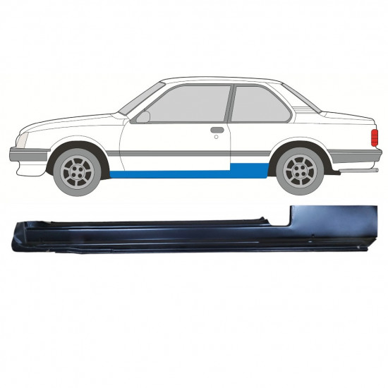 Pannello di riparazione sottoporta lamiera per Opel Ascona / Vauxhall Cavalier 1981-1988 / Sinistra 10980