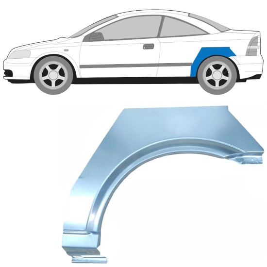 Pannello di riparazione parafango posteriore per Opel Astra G 1998-2009 / Sinistra / COUPE 15960