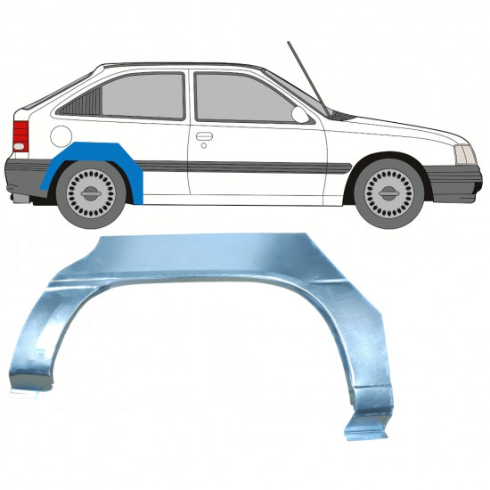 Pannello di riparazione parafango posteriore per Opel Kadett 1984-1993 / Destra 7363