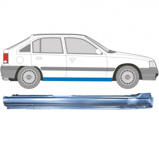 Pannello di riparazione sottoporta lamiera per Opel Kadett 1984-1993 / Destra 7910