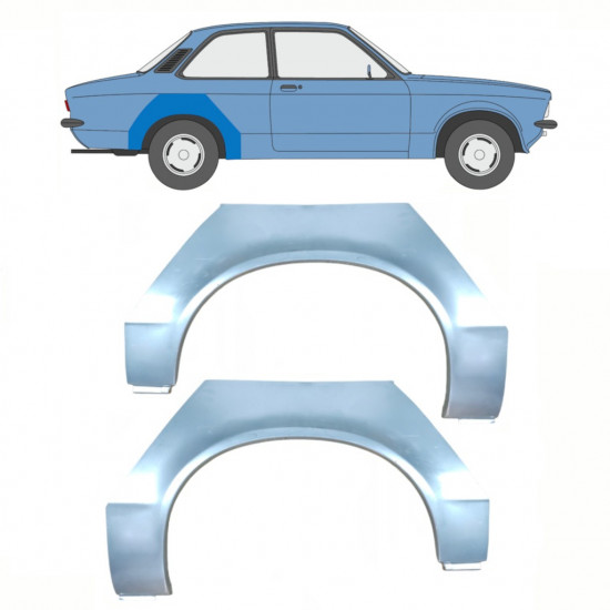 Pannello di riparazione parafango posteriore per Opel Kadett C 1973-1979 / Set 11077