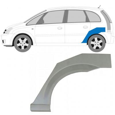 Pannello di riparazione parafango posteriore per Opel Meriva 2003-2010 / Sinistra 5830