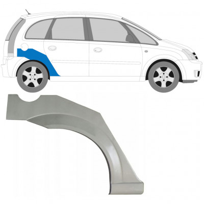 Pannello di riparazione parafango posteriore per Opel Meriva 2003-2010 / Destra 5829