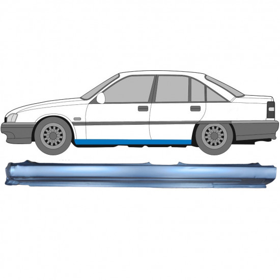 Pannello di riparazione sottoporta lamiera per Opel Omega A 1986-1993 / Sinistra 8071