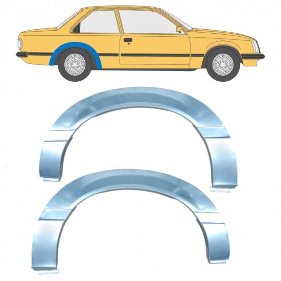 Pannello di riparazione parafango posteriore per Opel Rekord E 1977-1986 / Sinistra+Destra / Set 11039