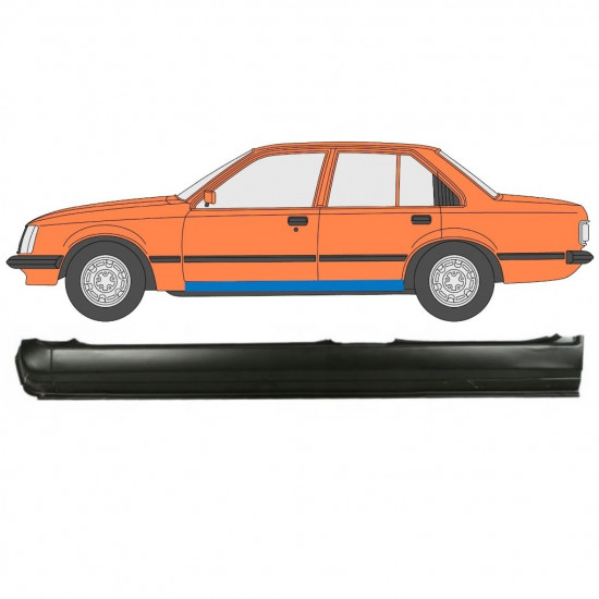 Sottoporta Lamiera Completo per Opel Rekord E 1977-1986 / Sinistra 8075