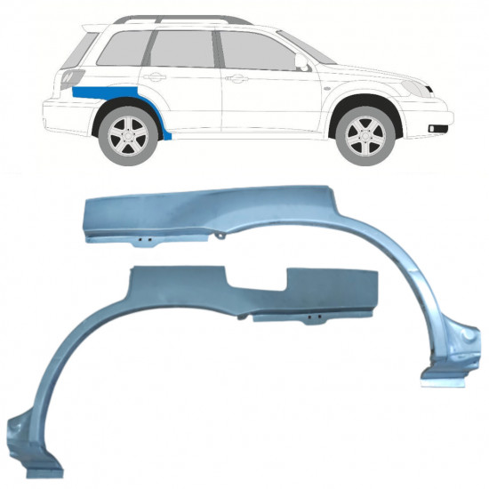 Pannello di riparazione parafango posteriore per Mitsubishi Outlander 2003-2007 / Set 11539