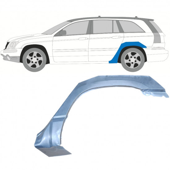 Pannello di riparazione parafango posteriore per Chrysler Pacifica 2003-2007 / Sinistra 7670