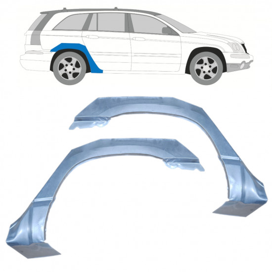 Pannello di riparazione parafango posteriore per Chrysler Pacifica 2003-2007 / Sinistra+Destra / Set 9970