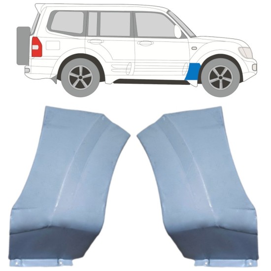 Pannello di riparazione parafango anteriore per Mitsubishi Pajero 1999-2006 / Sinistra+Destra / Set 16903