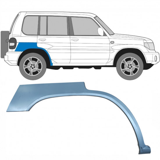 Pannello di riparazione parafango posteriore per Mitsubishi Pajero Pinin 1998-2007 / Destra 5132