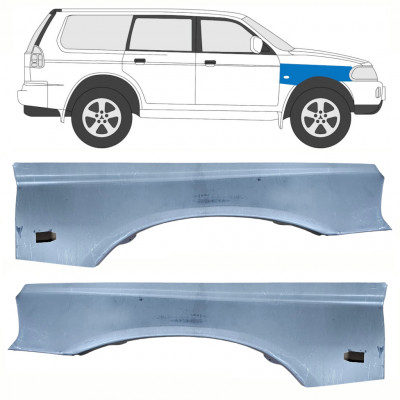 Pannello di riparazione parafango anteriore per Mitsubishi Pajero Sport 1996-2008 / Sinistra+Destra / Set 10104