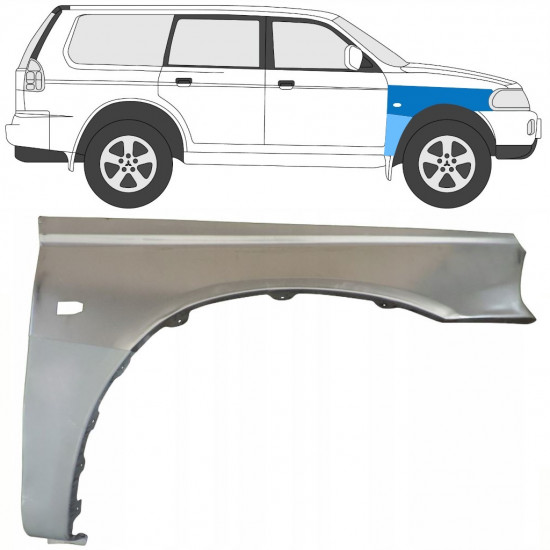 Pannello di riparazione parafango anteriore per Mitsubishi Pajero Sport 1996-2008 / Destra / Set 8542