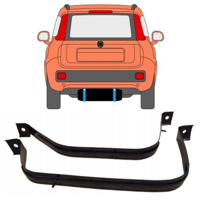 Cinghie serbatoio carburante per Fiat Panda 2012- 15028