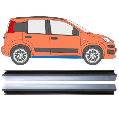 Pannello di riparazione sottoporta lamiera per Fiat Panda 2012- / Sinistra+Destra / Set 14971